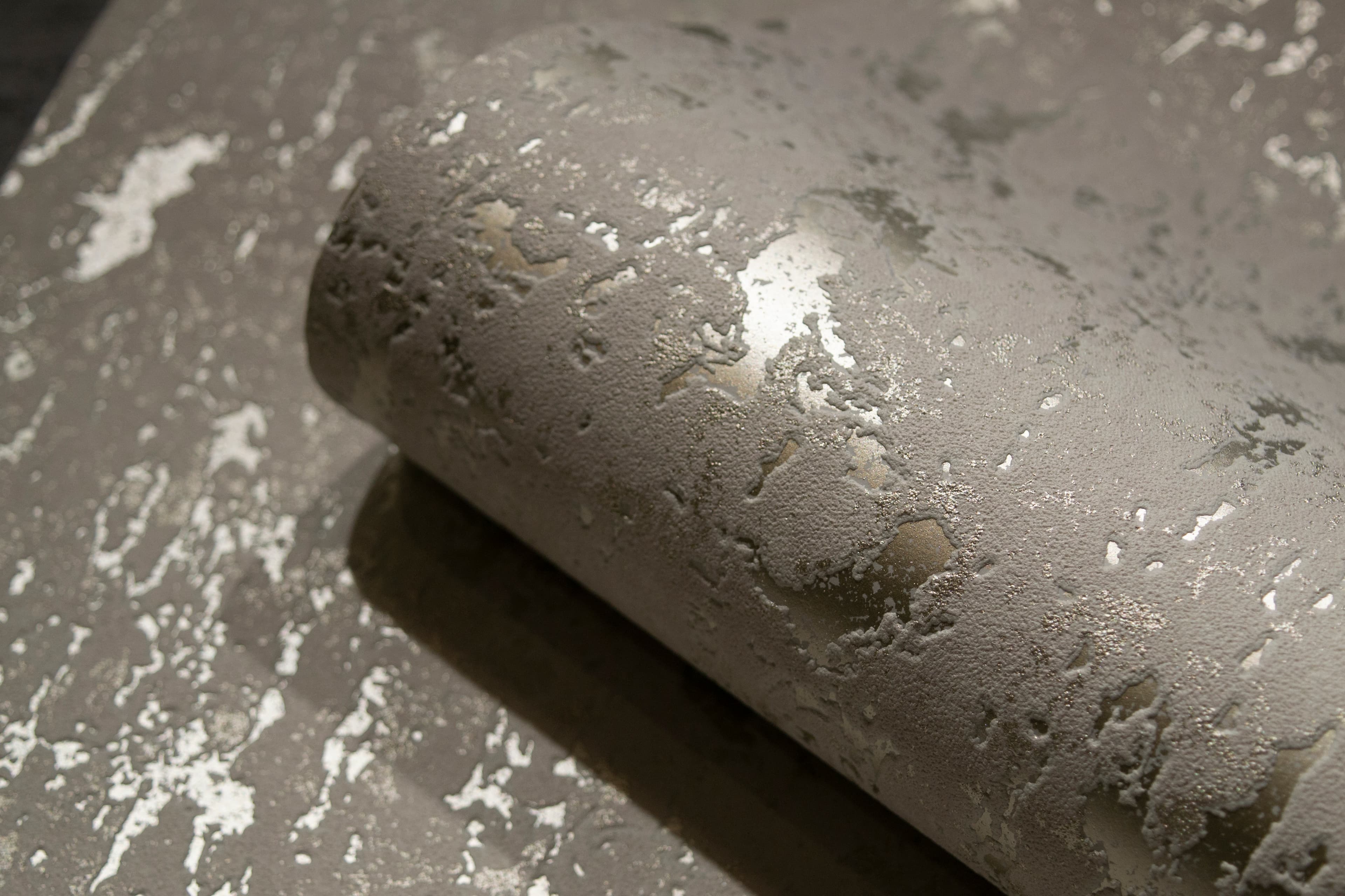 Papel de Colgadura Champagne Metalizado Textura Rollo de 5,2m²