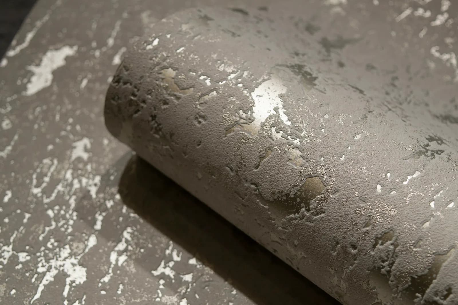 Papel de Colgadura Champagne Metalizado Textura Rollo de 5,2m²