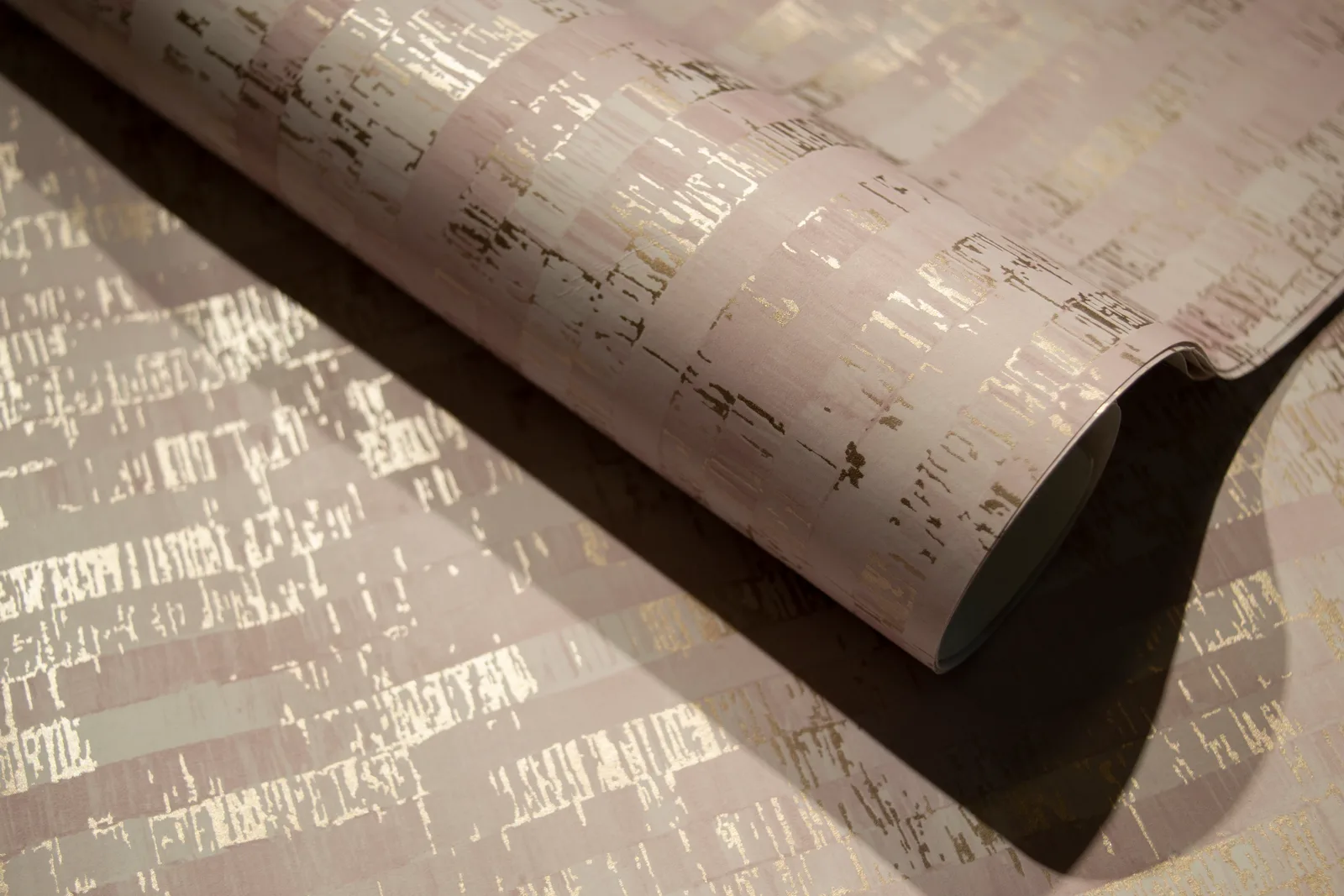 Papel de Colgadura Diseño con Reflejos de Cuadros Metalizados Rollo de 5,2m²